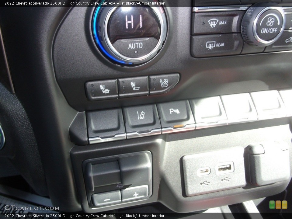 Jet Black/­Umber Interior Controls for the 2022 Chevrolet Silverado 2500HD High Country Crew Cab 4x4 #143873484