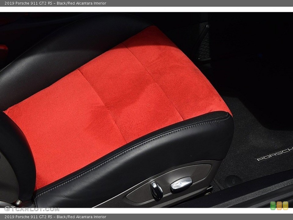 Black/Red Alcantara Interior Front Seat for the 2019 Porsche 911 GT2 RS #143875559