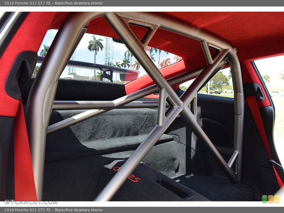 Black/Red Alcantara Interior Rear Seat for the 2019 Porsche 911 GT2 RS #143875742