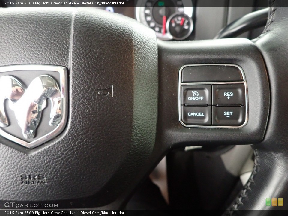Diesel Gray/Black Interior Steering Wheel for the 2016 Ram 3500 Big Horn Crew Cab 4x4 #143876462