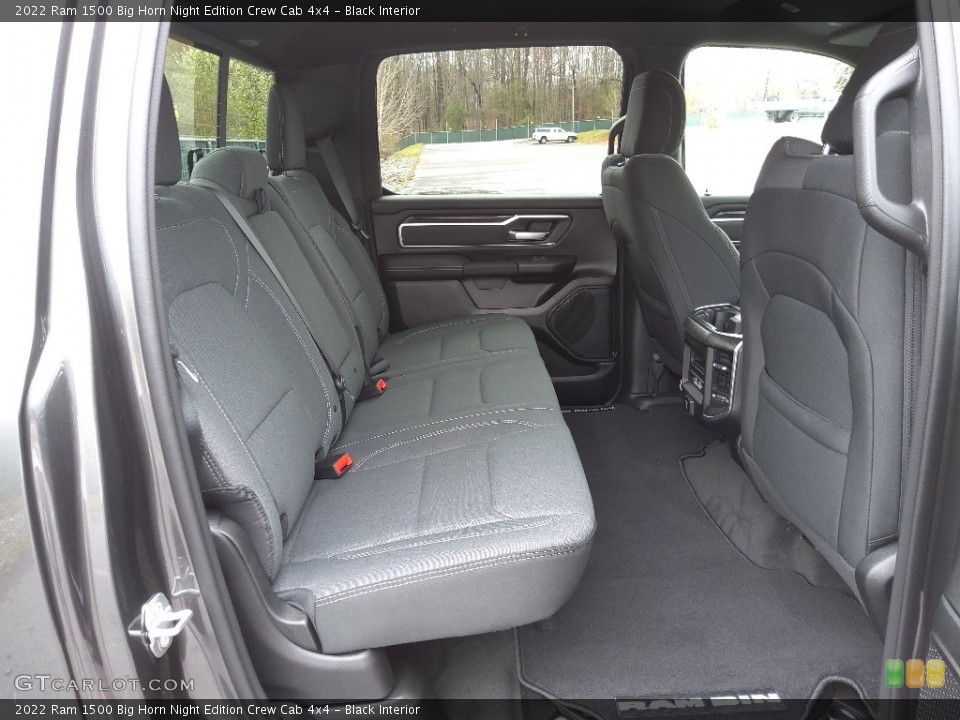 Black Interior Rear Seat for the 2022 Ram 1500 Big Horn Night Edition Crew Cab 4x4 #143877794
