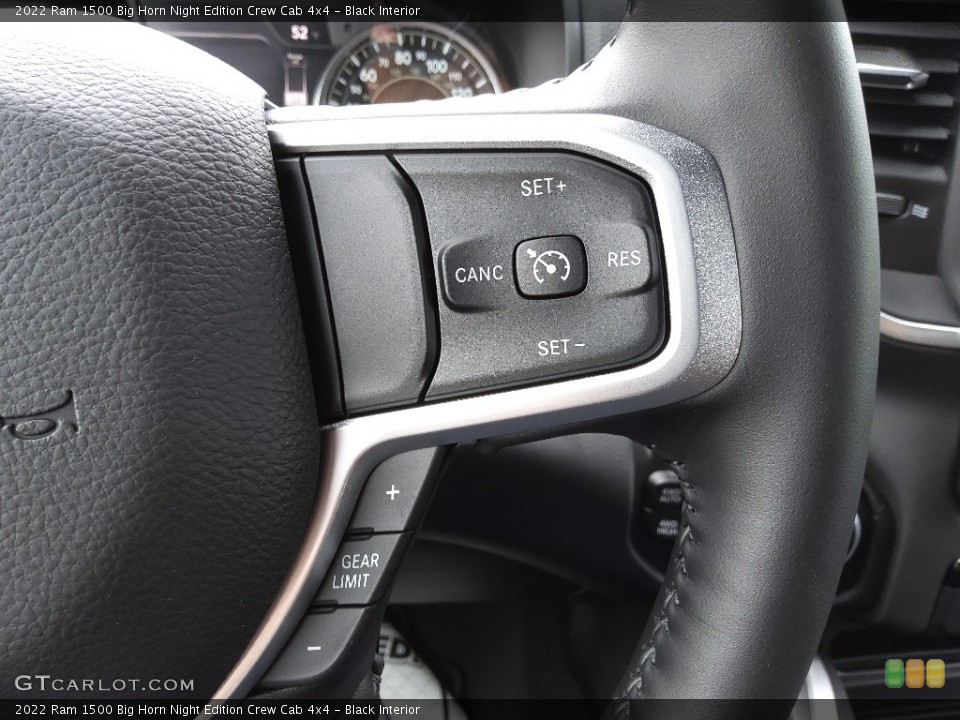 Black Interior Steering Wheel for the 2022 Ram 1500 Big Horn Night Edition Crew Cab 4x4 #143877916