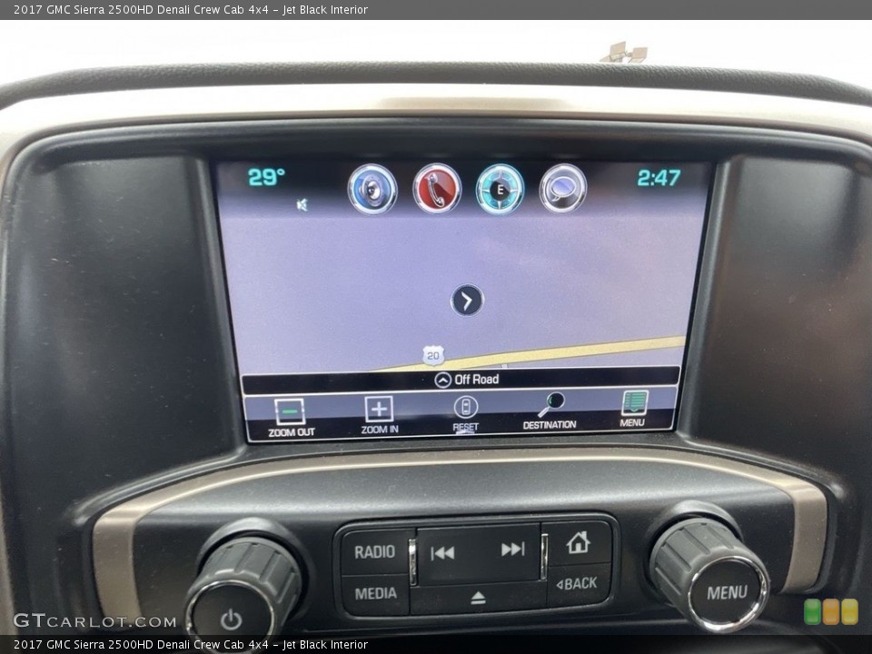 Jet Black Interior Controls for the 2017 GMC Sierra 2500HD Denali Crew Cab 4x4 #143878613