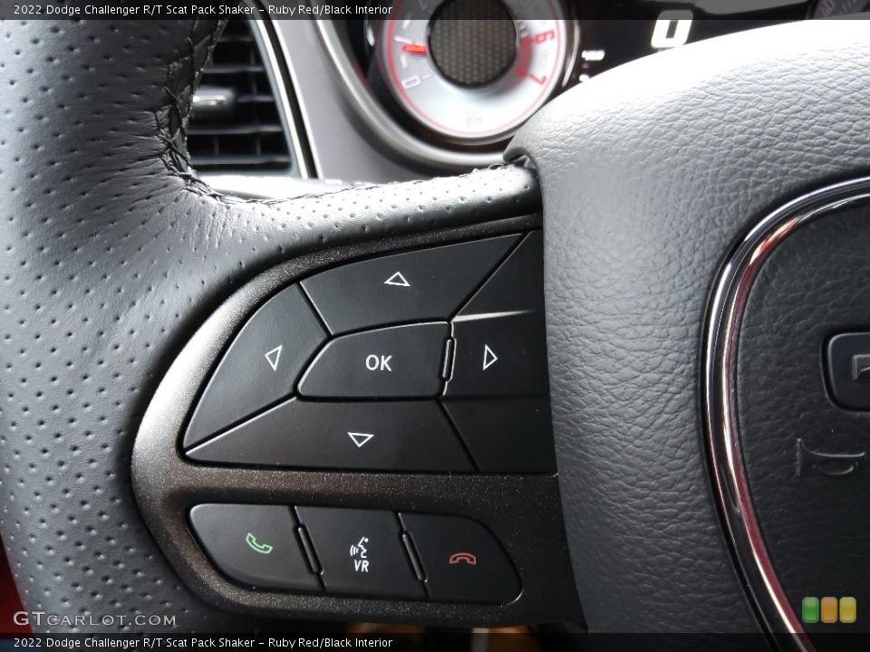 Ruby Red/Black Interior Steering Wheel for the 2022 Dodge Challenger R/T Scat Pack Shaker #143881118