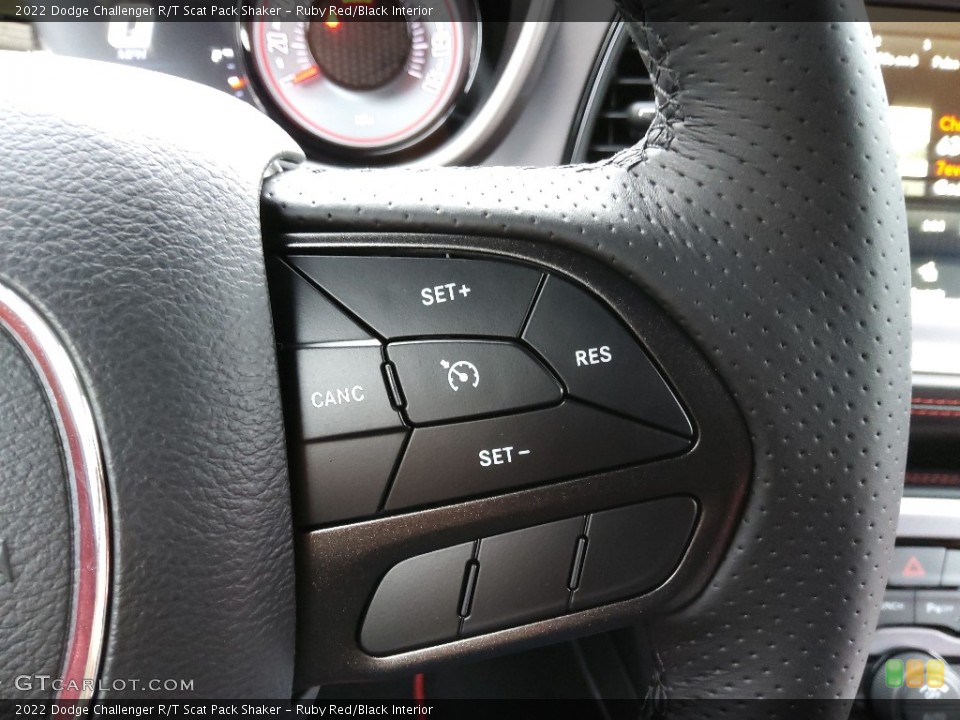 Ruby Red/Black Interior Steering Wheel for the 2022 Dodge Challenger R/T Scat Pack Shaker #143881121