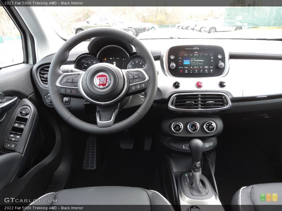 Black Interior Dashboard for the 2022 Fiat 500X Trekking AWD #143885718