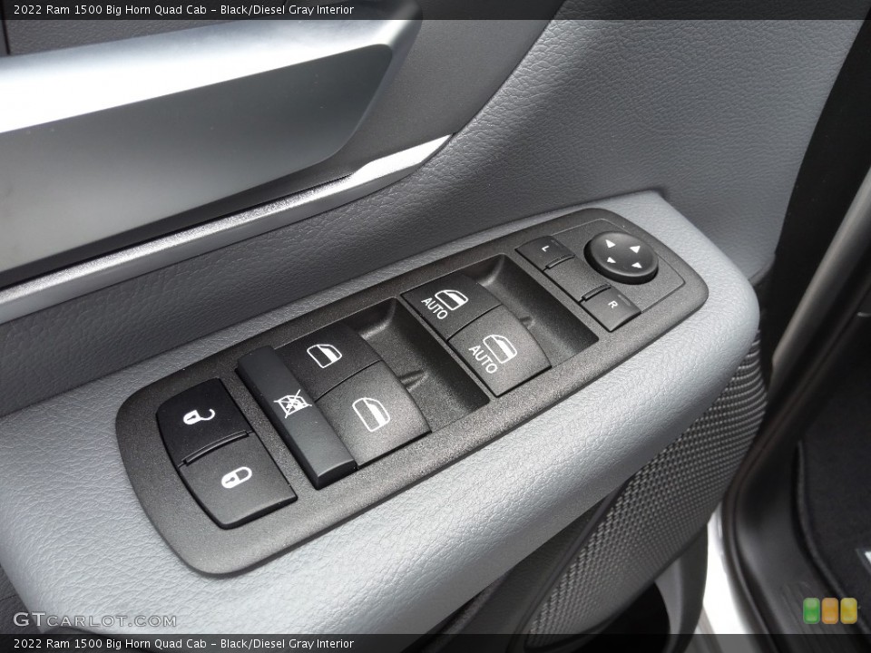 Black/Diesel Gray Interior Controls for the 2022 Ram 1500 Big Horn Quad Cab #143886486