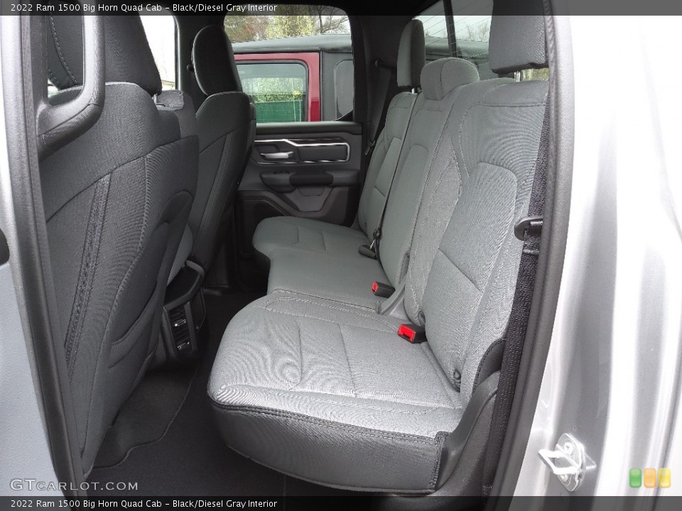 Black/Diesel Gray Interior Rear Seat for the 2022 Ram 1500 Big Horn Quad Cab #143886546