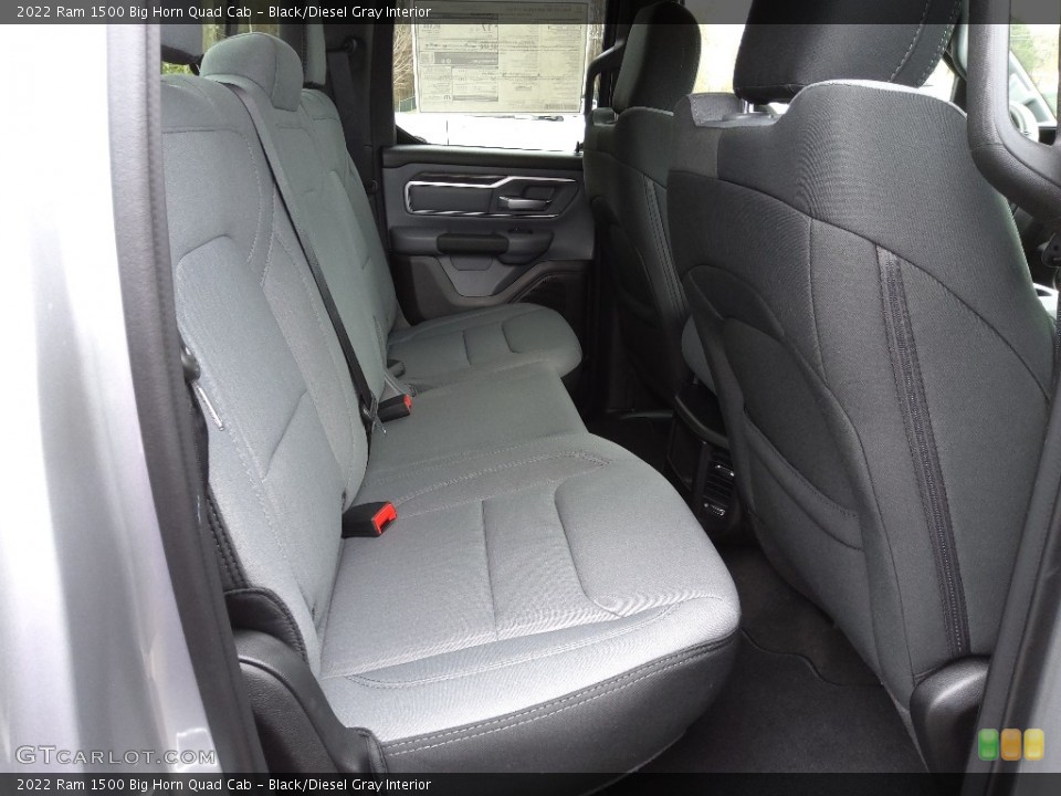 Black/Diesel Gray Interior Rear Seat for the 2022 Ram 1500 Big Horn Quad Cab #143886621