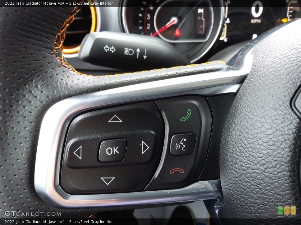Black/Steel Gray Interior Steering Wheel for the 2022 Jeep Gladiator Mojave 4x4 #143887590