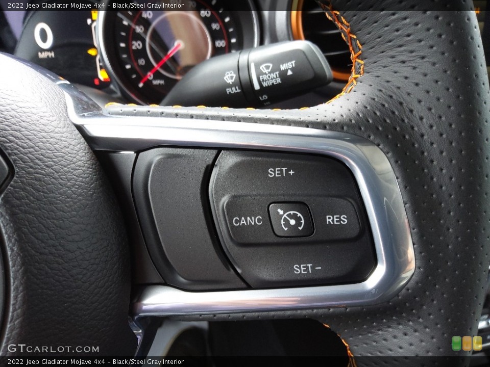 Black/Steel Gray Interior Steering Wheel for the 2022 Jeep Gladiator Mojave 4x4 #143887617