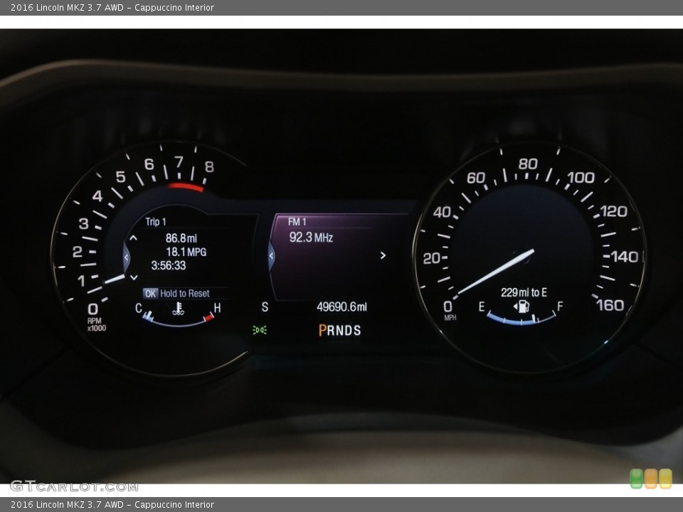 Cappuccino Interior Gauges for the 2016 Lincoln MKZ 3.7 AWD #143893577