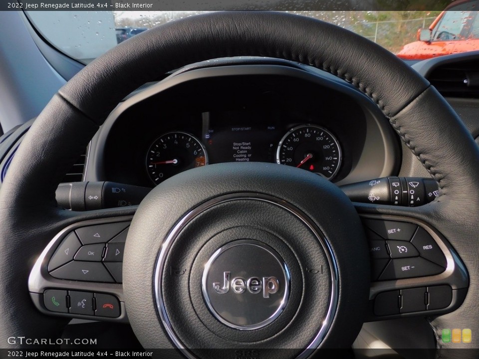 Black Interior Steering Wheel for the 2022 Jeep Renegade Latitude 4x4 #143893871