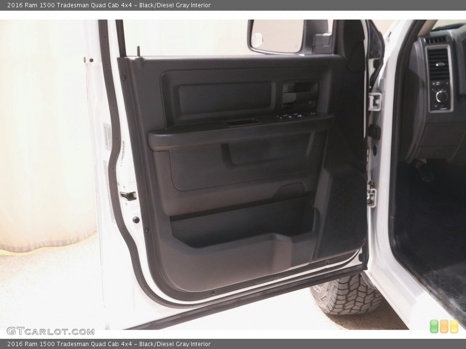 Black/Diesel Gray Interior Door Panel for the 2016 Ram 1500 Tradesman Quad Cab 4x4 #143894927