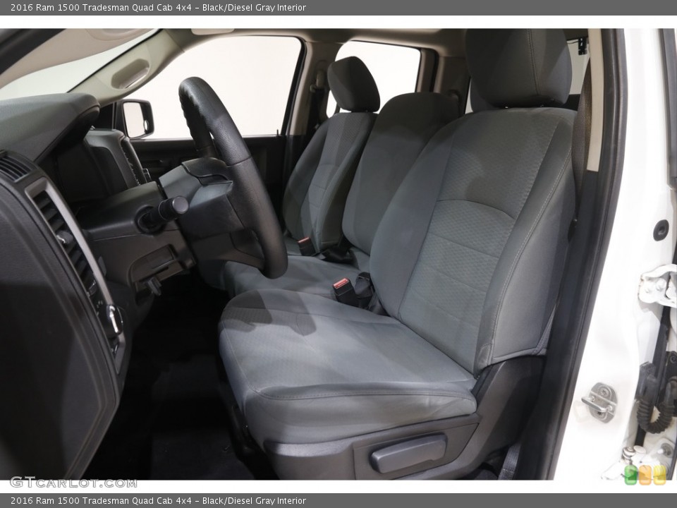 Black/Diesel Gray Interior Front Seat for the 2016 Ram 1500 Tradesman Quad Cab 4x4 #143894945