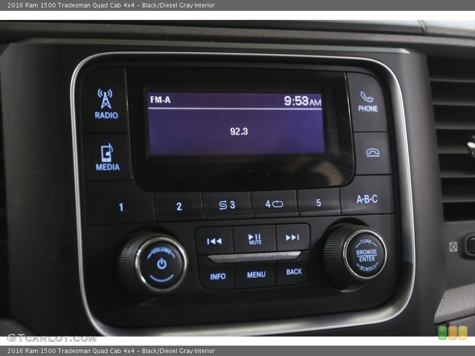 Black/Diesel Gray Interior Audio System for the 2016 Ram 1500 Tradesman Quad Cab 4x4 #143895044