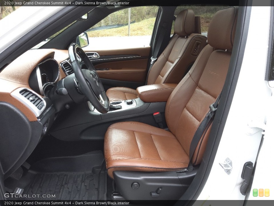Dark Sienna Brown/Black Interior Front Seat for the 2020 Jeep Grand Cherokee Summit 4x4 #143898116