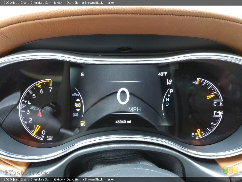 Dark Sienna Brown/Black Interior Gauges for the 2020 Jeep Grand Cherokee Summit 4x4 #143898428