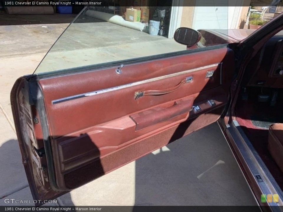 Maroon Interior Door Panel for the 1981 Chevrolet El Camino Royal Knight #143898761