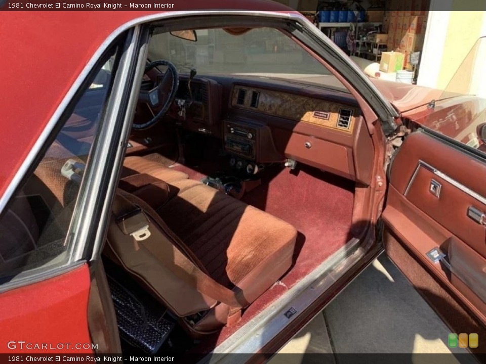 Maroon Interior Door Panel for the 1981 Chevrolet El Camino Royal Knight #143898833