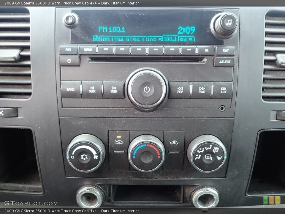 Dark Titanium Interior Controls for the 2009 GMC Sierra 3500HD Work Truck Crew Cab 4x4 #143902518