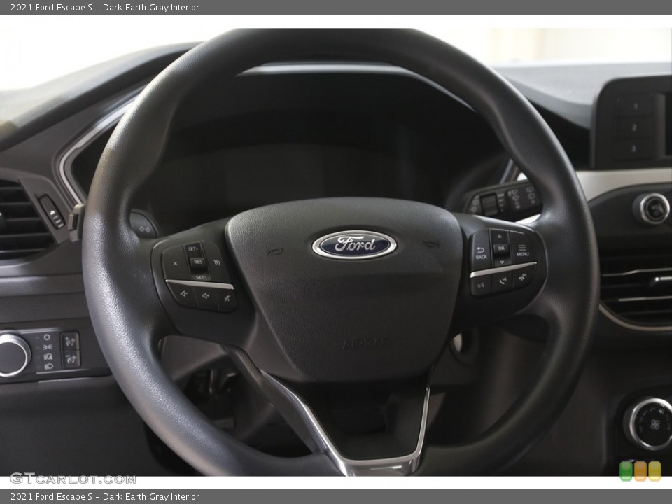 Dark Earth Gray Interior Steering Wheel for the 2021 Ford Escape S #143904738