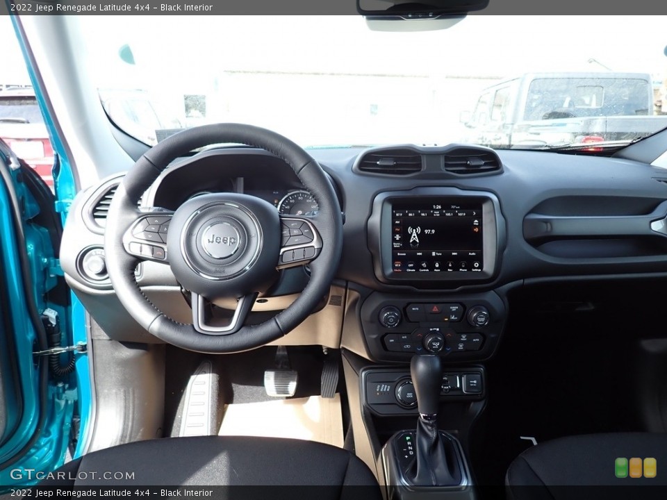 Black Interior Dashboard for the 2022 Jeep Renegade Latitude 4x4 #143905509
