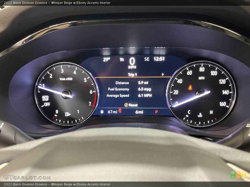 Whisper Beige w/Ebony Accents Interior Gauges for the 2022 Buick Envision Essence #143906988