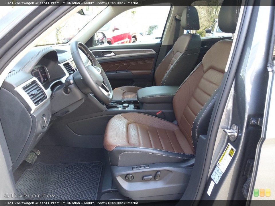Mauro Brown/Titan Black Interior Photo for the 2021 Volkswagen Atlas SEL Premium 4Motion #143911114