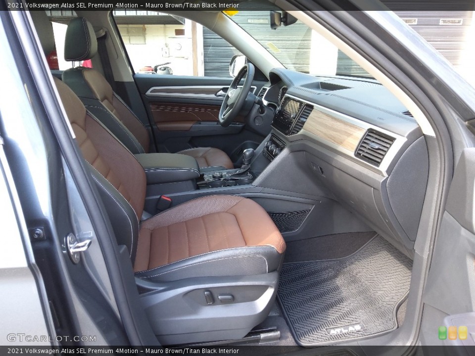 Mauro Brown/Titan Black Interior Front Seat for the 2021 Volkswagen Atlas SEL Premium 4Motion #143911355