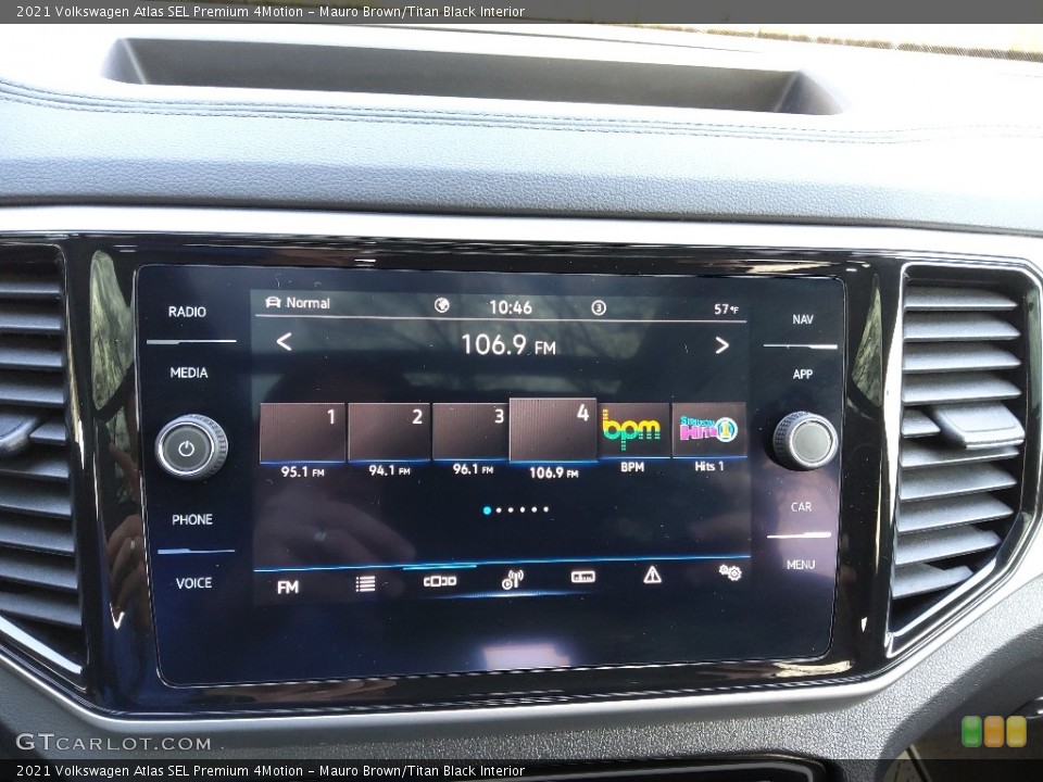 Mauro Brown/Titan Black Interior Controls for the 2021 Volkswagen Atlas SEL Premium 4Motion #143911496