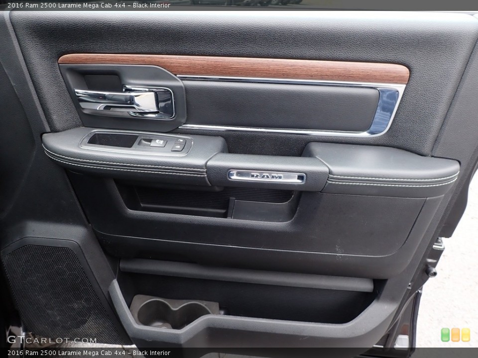Black Interior Door Panel for the 2016 Ram 2500 Laramie Mega Cab 4x4 #143911685