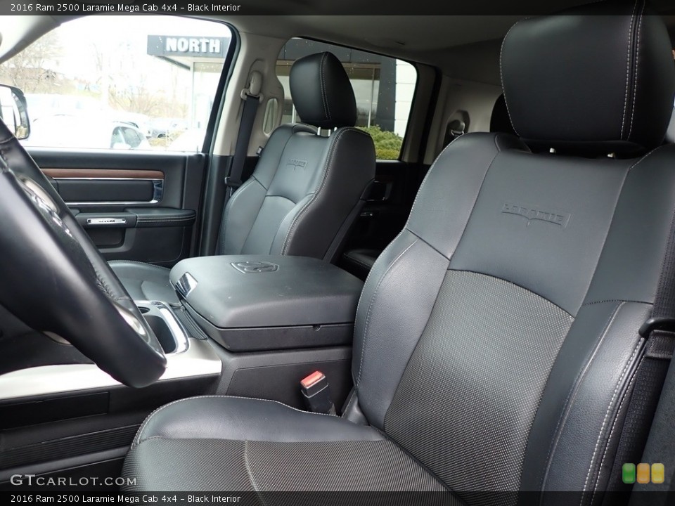 Black Interior Front Seat for the 2016 Ram 2500 Laramie Mega Cab 4x4 #143911919