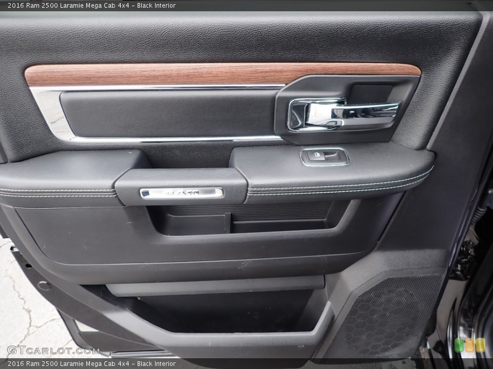 Black Interior Door Panel for the 2016 Ram 2500 Laramie Mega Cab 4x4 #143912006