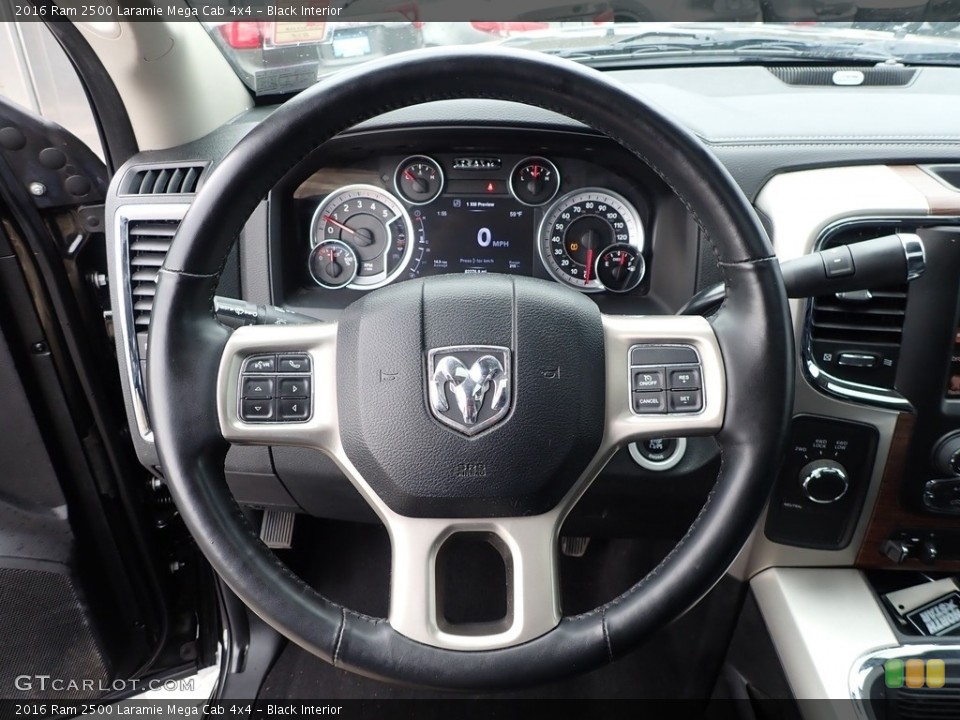Black Interior Steering Wheel for the 2016 Ram 2500 Laramie Mega Cab 4x4 #143912057
