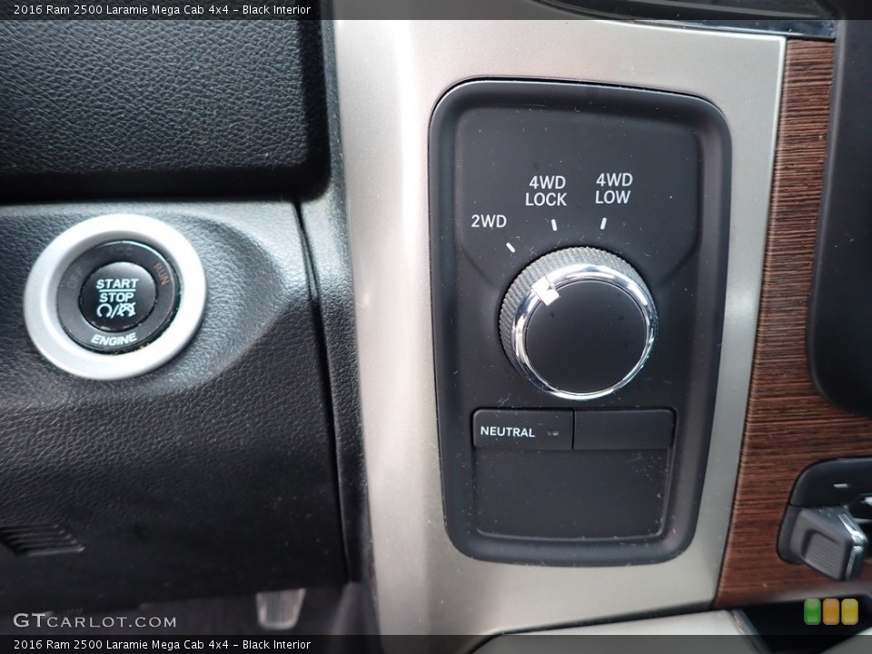 Black Interior Controls for the 2016 Ram 2500 Laramie Mega Cab 4x4 #143912081