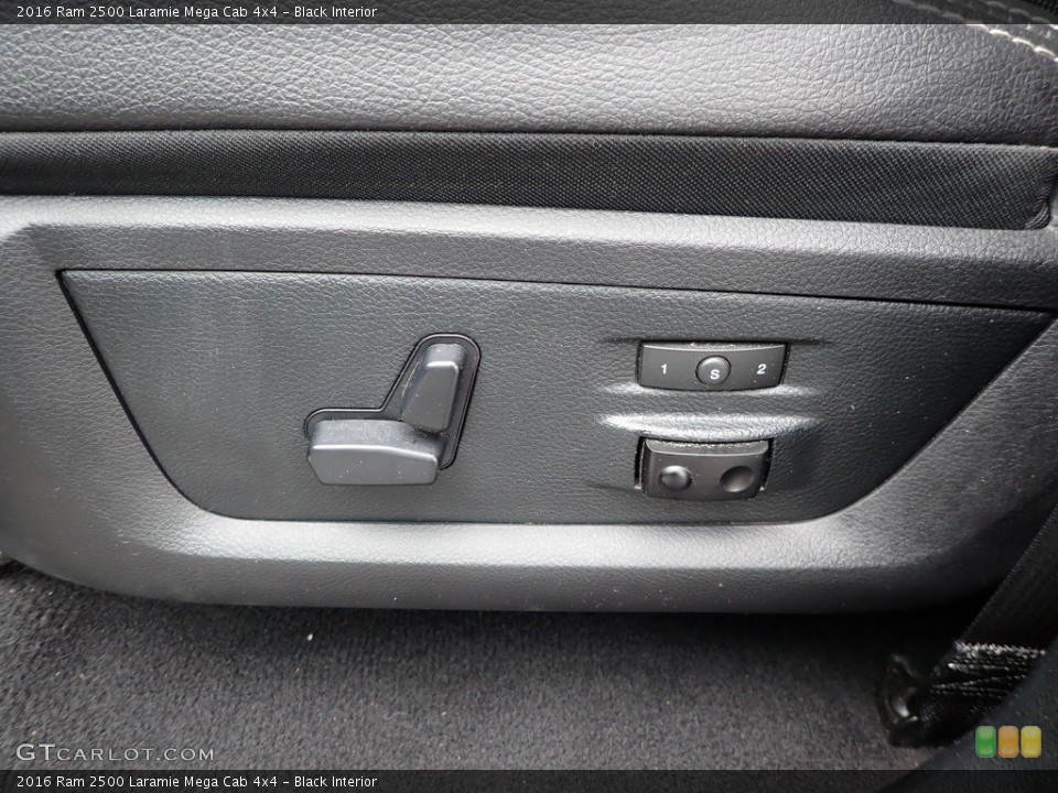 Black Interior Front Seat for the 2016 Ram 2500 Laramie Mega Cab 4x4 #143912201