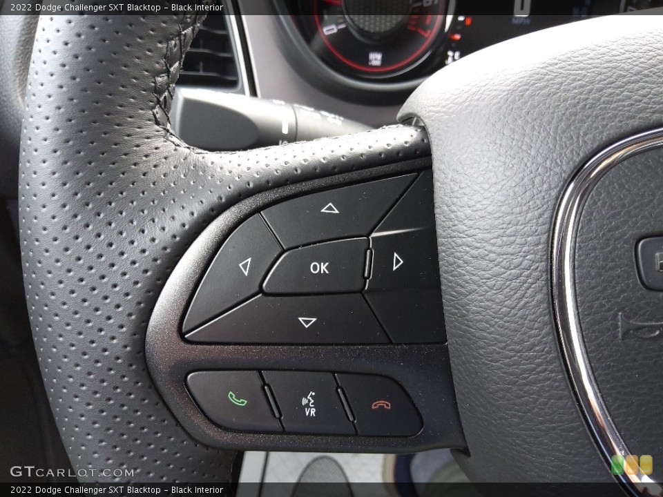 Black Interior Steering Wheel for the 2022 Dodge Challenger SXT Blacktop #143912378