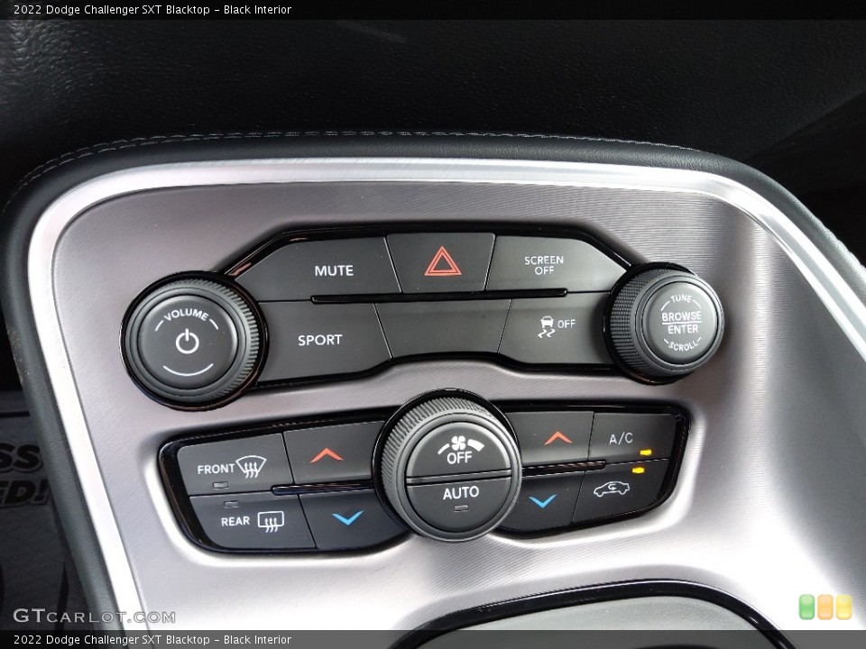 Black Interior Controls for the 2022 Dodge Challenger SXT Blacktop #143912576