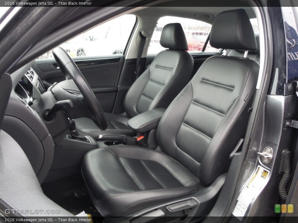 Titan Black Interior Front Seat for the 2016 Volkswagen Jetta SEL #143918846