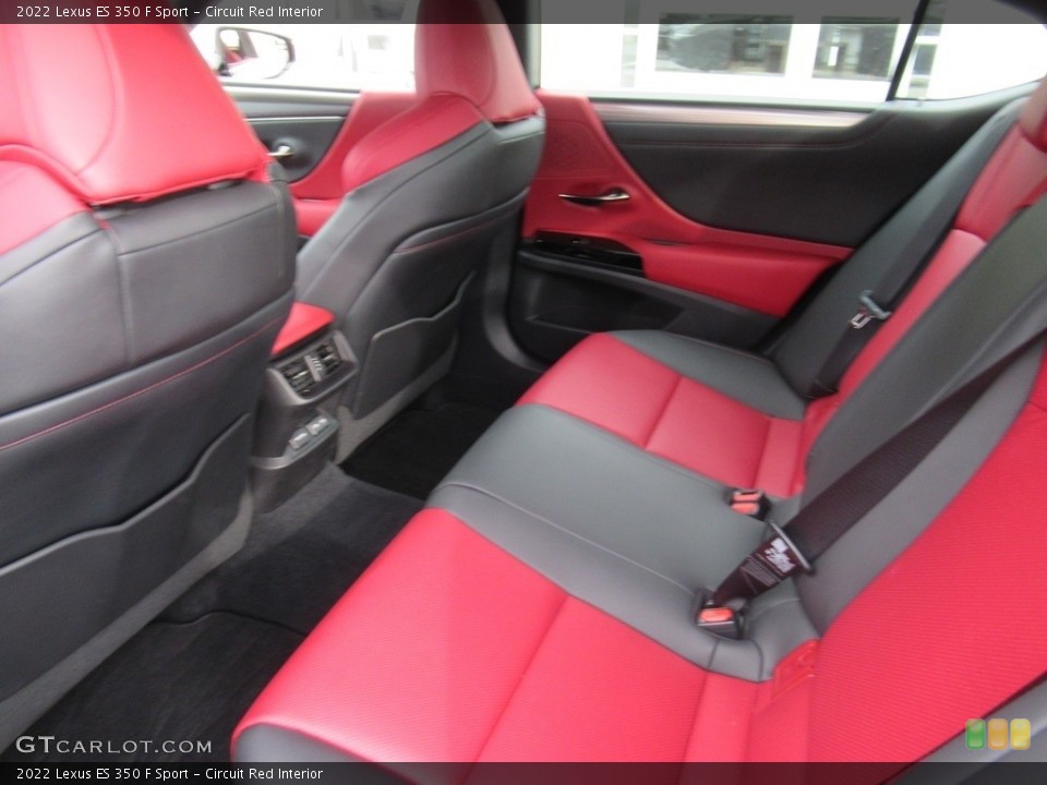 Circuit Red Interior Rear Seat for the 2022 Lexus ES 350 F Sport #143920130