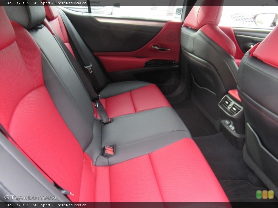 Circuit Red Interior Rear Seat for the 2022 Lexus ES 350 F Sport #143920187