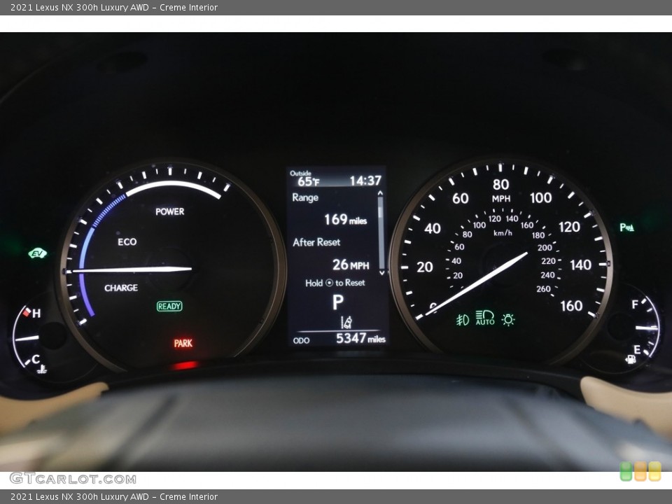 Creme Interior Gauges for the 2021 Lexus NX 300h Luxury AWD #143920484