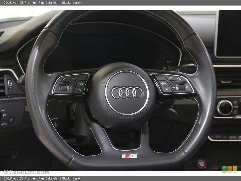 Black Interior Steering Wheel for the 2018 Audi S5 Premium Plus Cabriolet #143921840