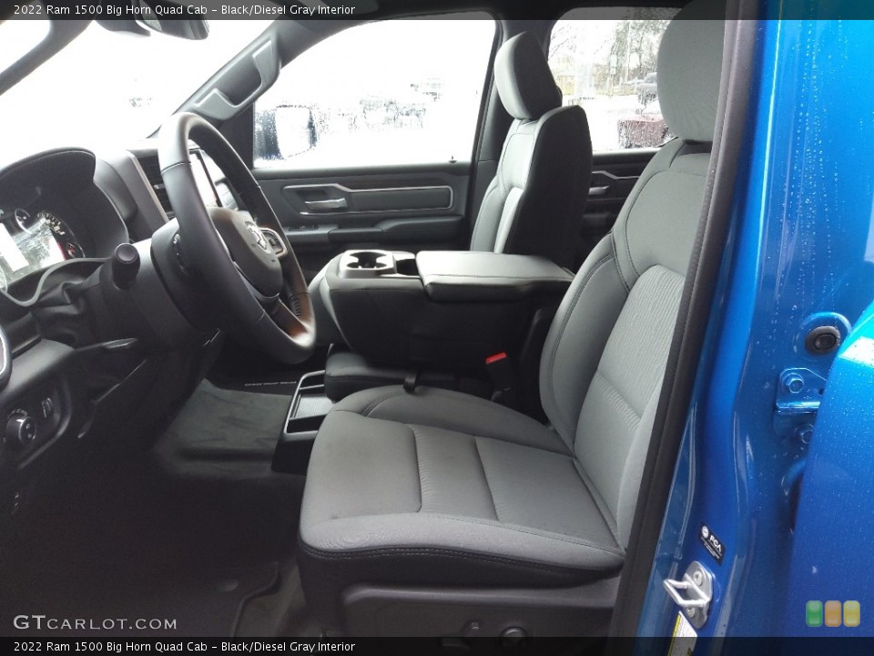 Black/Diesel Gray Interior Front Seat for the 2022 Ram 1500 Big Horn Quad Cab #143921846