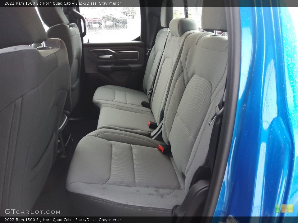 Black/Diesel Gray Interior Rear Seat for the 2022 Ram 1500 Big Horn Quad Cab #143921954