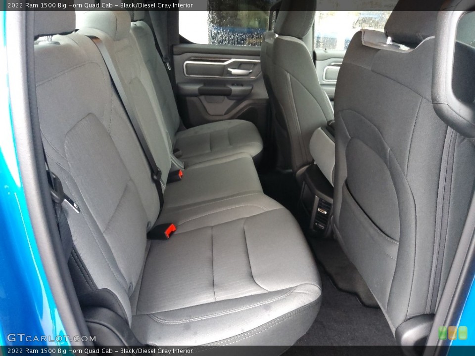 Black/Diesel Gray Interior Rear Seat for the 2022 Ram 1500 Big Horn Quad Cab #143921993