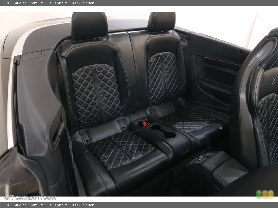 Black Interior Rear Seat for the 2018 Audi S5 Premium Plus Cabriolet #143922020