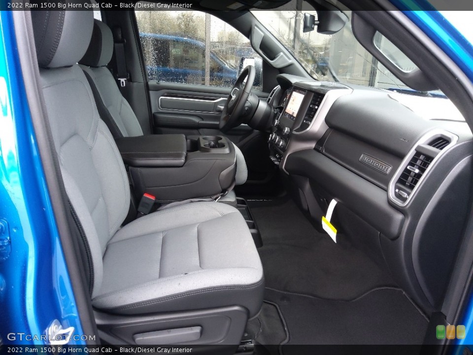 Black/Diesel Gray Interior Front Seat for the 2022 Ram 1500 Big Horn Quad Cab #143922026