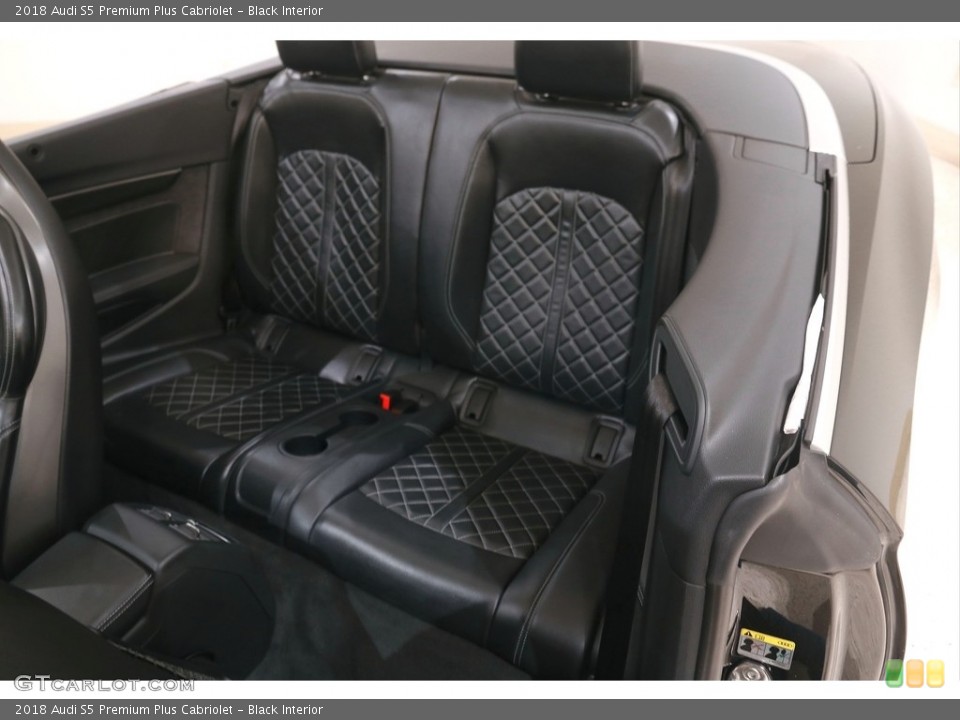 Black Interior Rear Seat for the 2018 Audi S5 Premium Plus Cabriolet #143922041